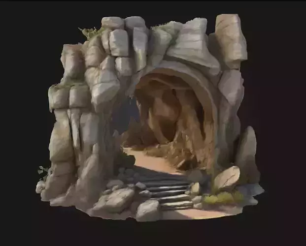 Rocky Archway Passage  A Gateway Carved by Time