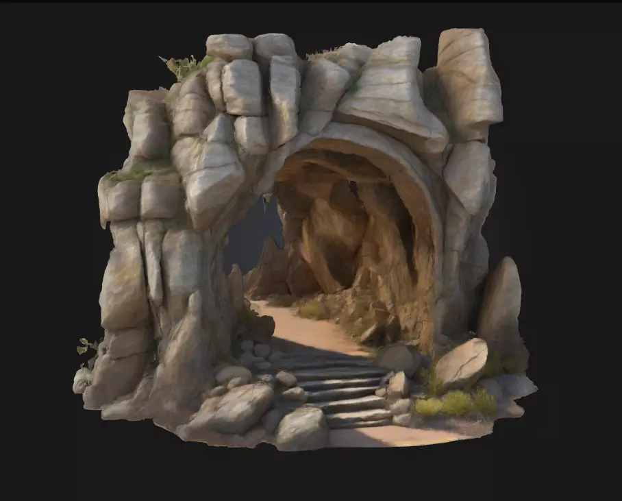 Rocky Archway Passage A Gateway Carved by Time 3D model_0