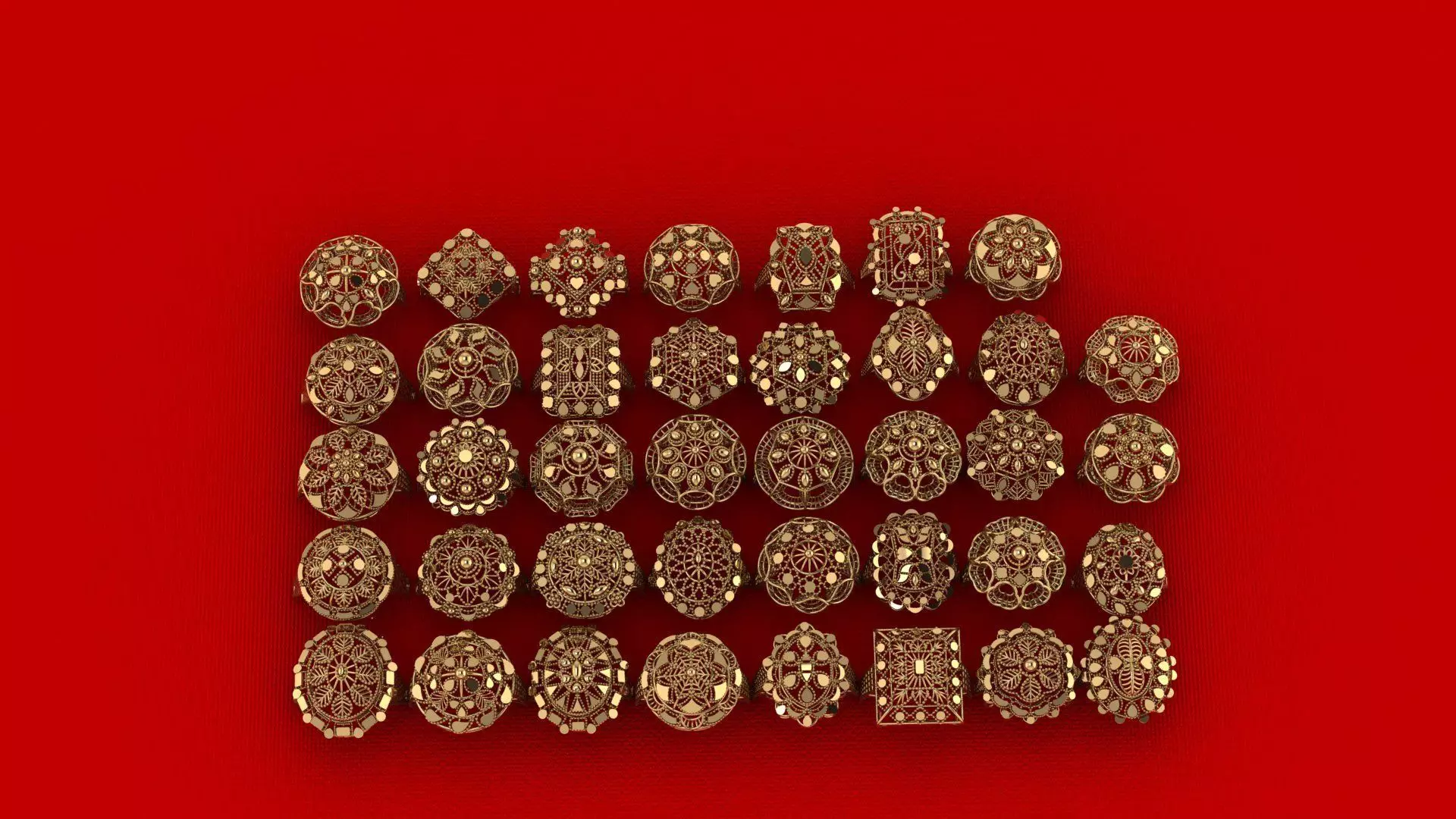 Arabian Rings 5 3D print model