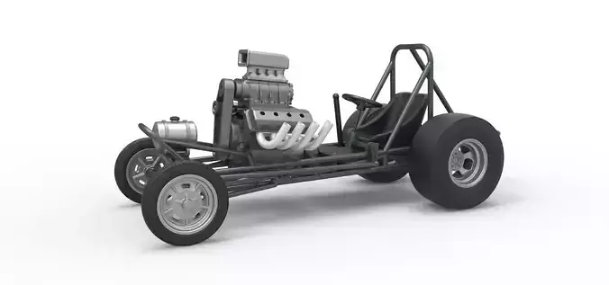 Vintage Front engine dragster Base Scale 1 to 25