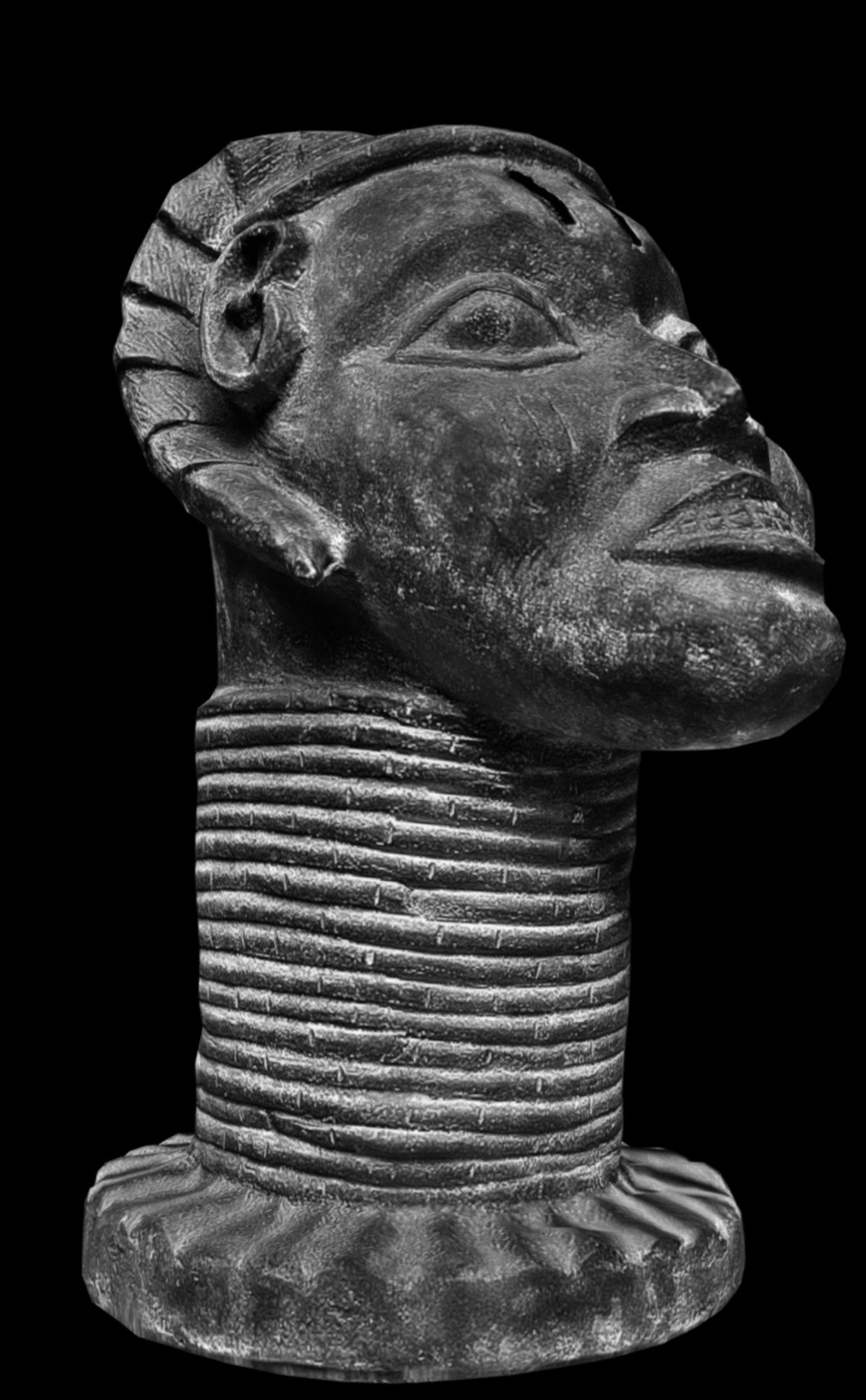 Yoruba-Owo Osanmasinmi Altar Head Low-poly 3D model_10