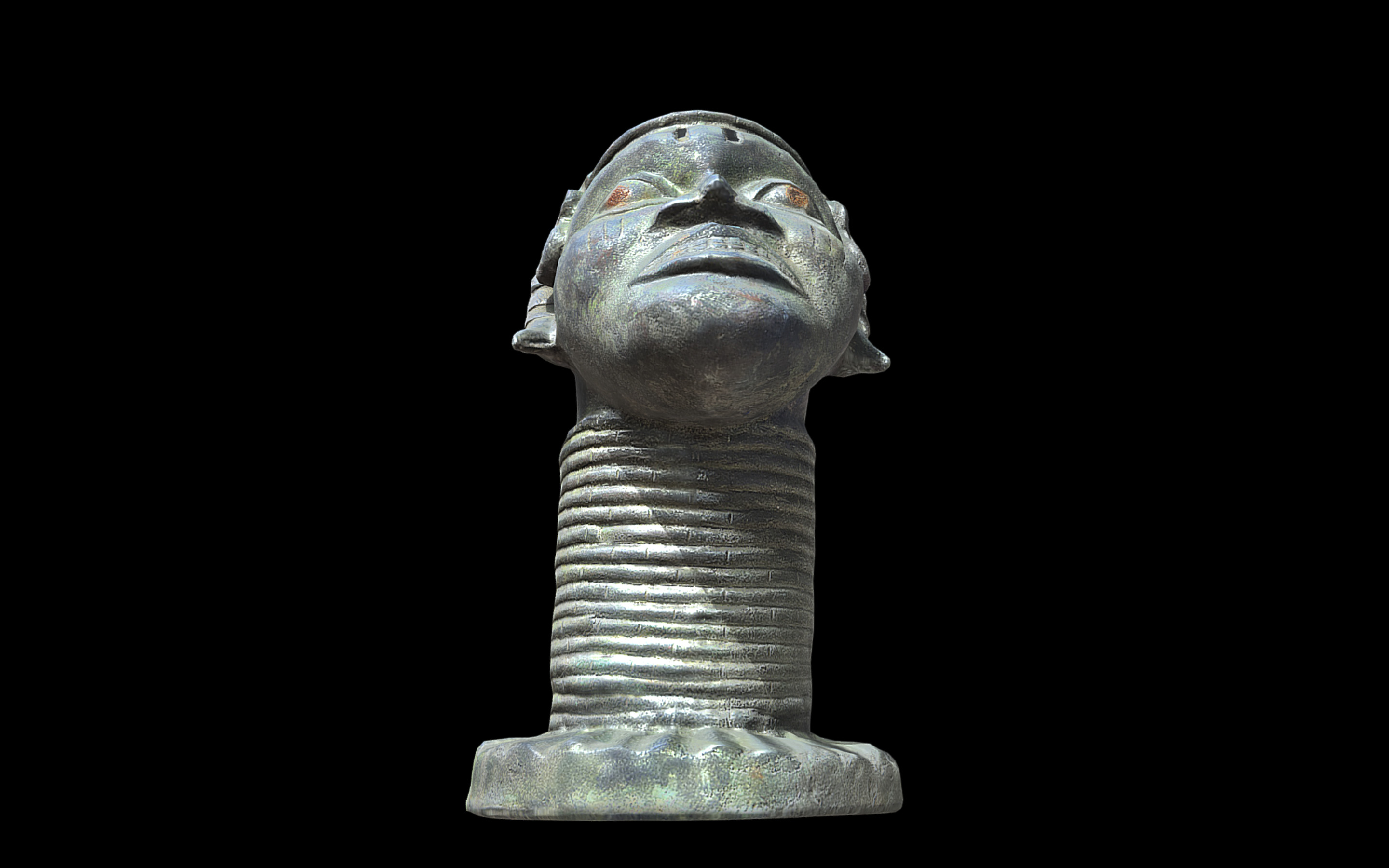 Yoruba-Owo Osanmasinmi Altar Head Low-poly 3D model_6