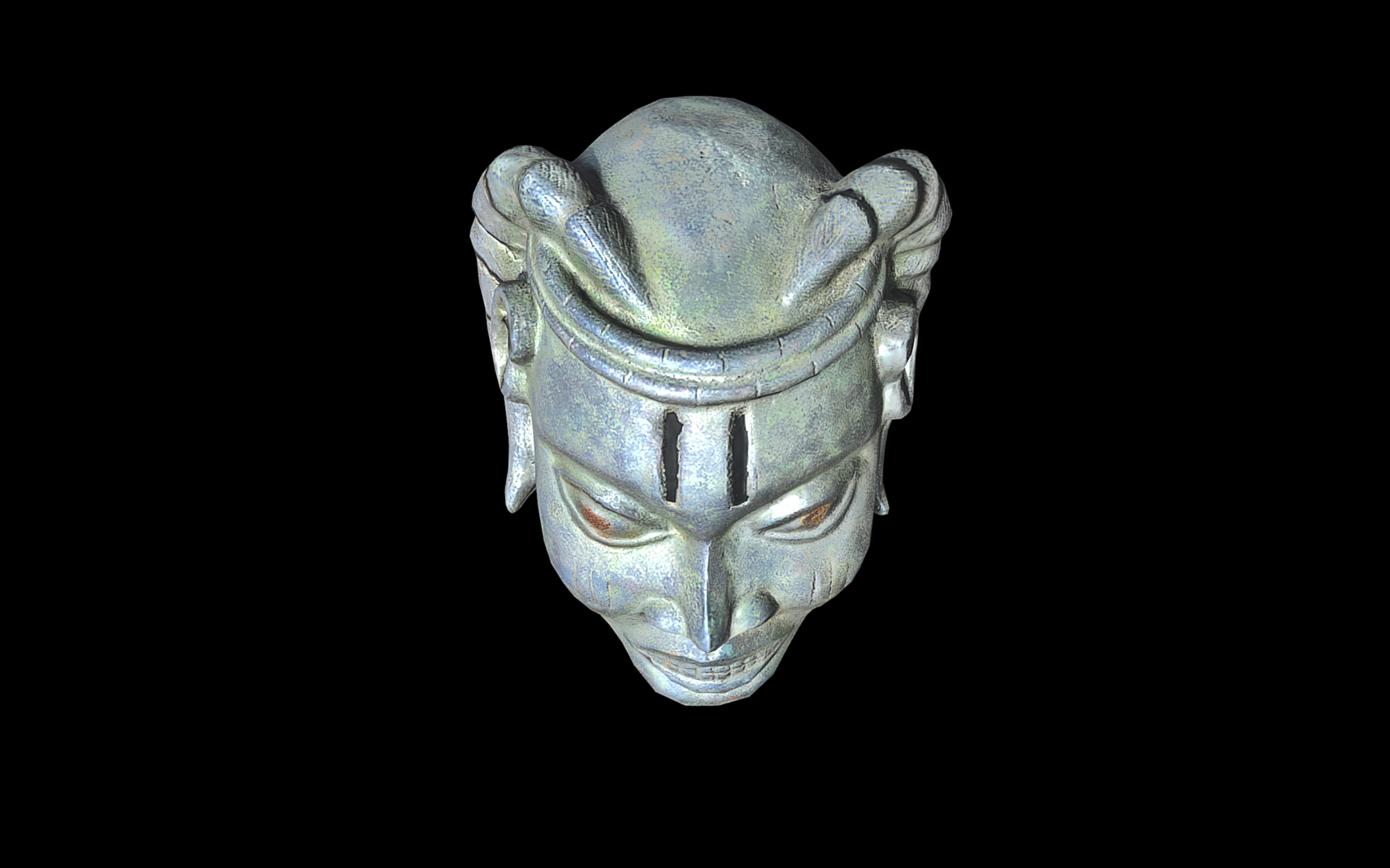 Yoruba-Owo Osanmasinmi Altar Head Low-poly 3D model_5