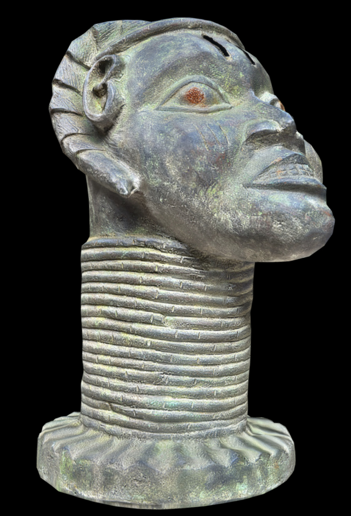 Yoruba-Owo Osanmasinmi Altar Head Low-poly 3D model_8