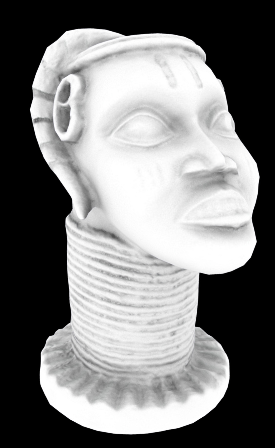 Yoruba-Owo Osanmasinmi Altar Head Low-poly 3D model_13