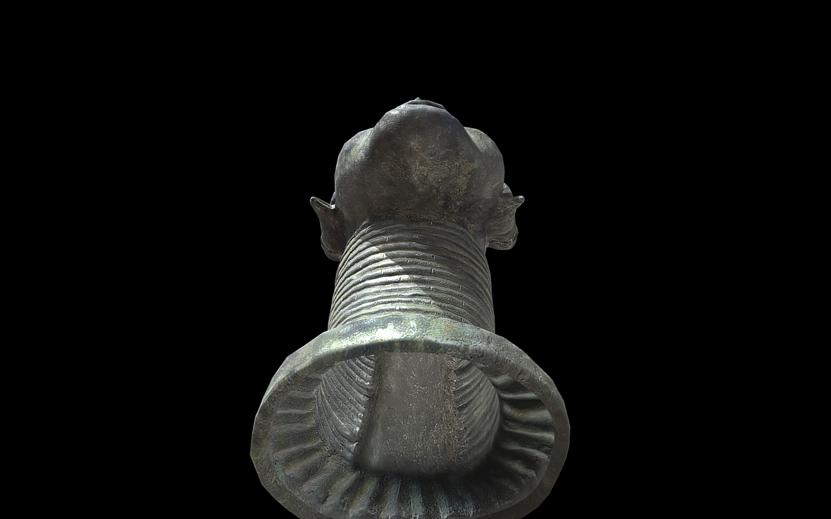 Yoruba-Owo Osanmasinmi Altar Head Low-poly 3D model_7