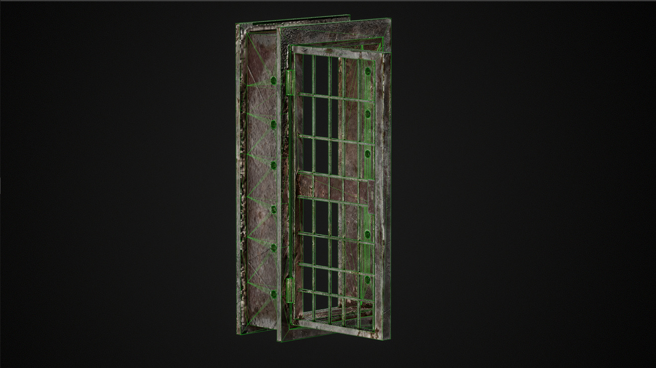 Rust Door  Low-poly 3D model_1