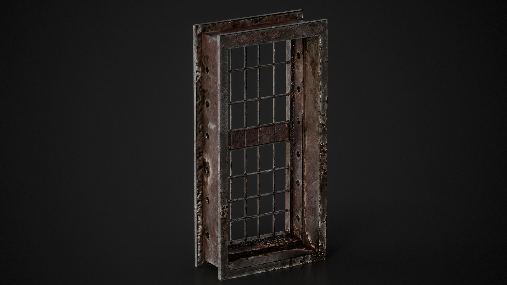 Rust Door  Low-poly 3D model_4