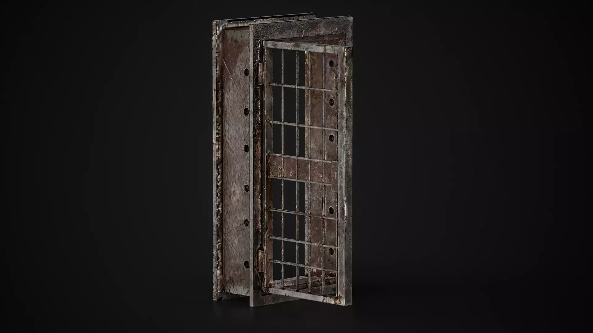 Rust Door  Low-poly 3D model_0
