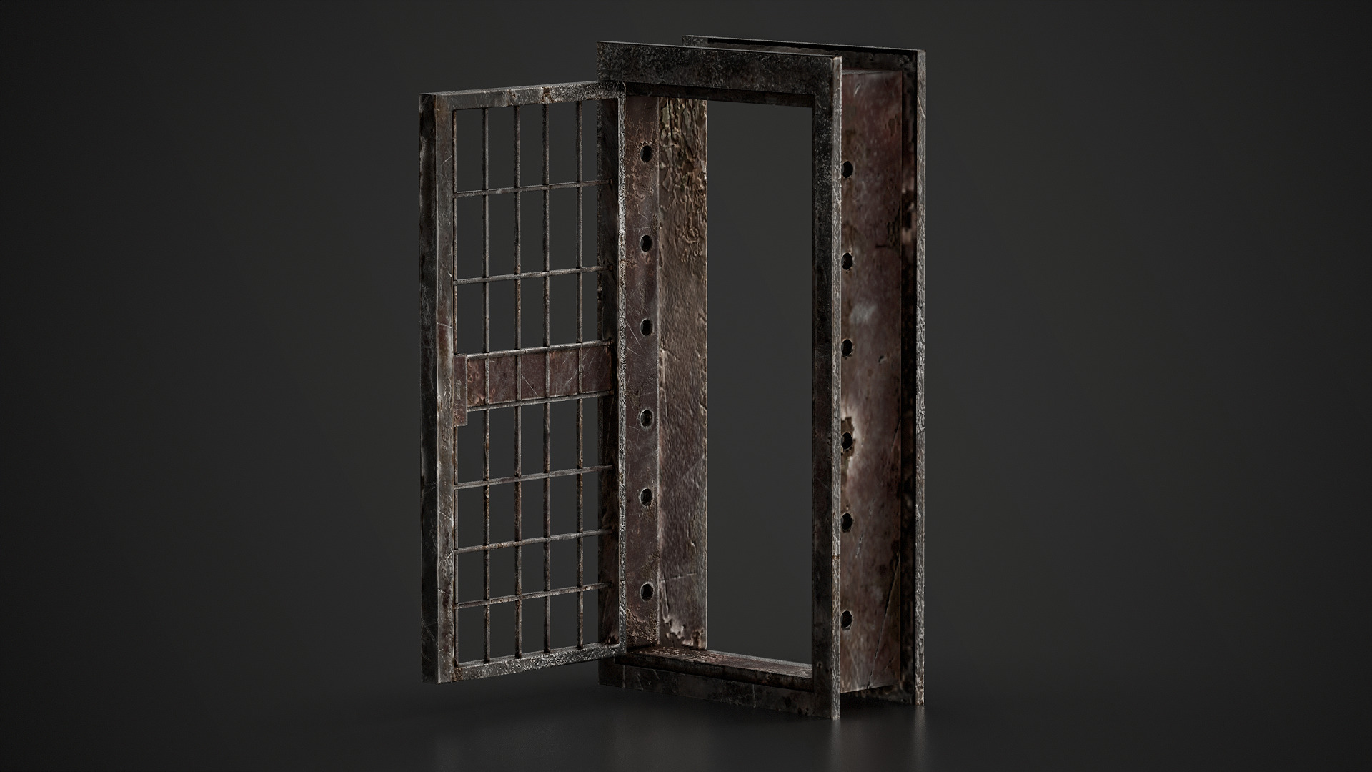 Rust Door  Low-poly 3D model_2