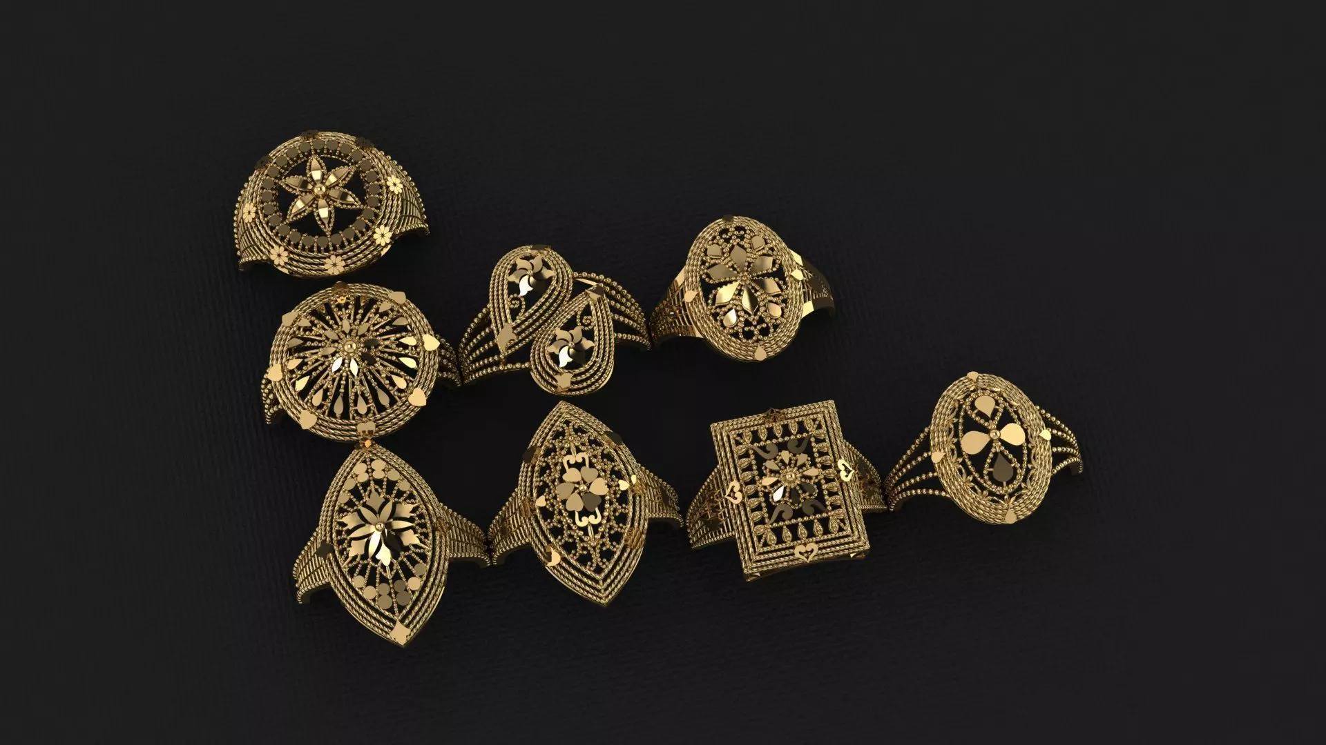 Arabian Rings 7 3D print model