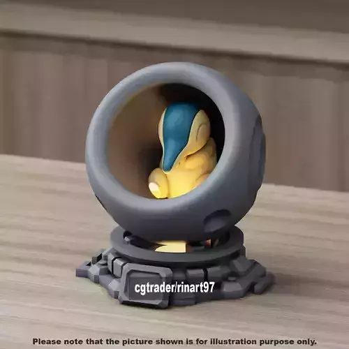 Cyndaquil in healing machine pods from pokemon