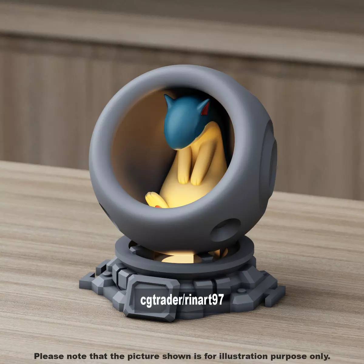 Quilava in healing machine pods from pokemon 3D print model_0