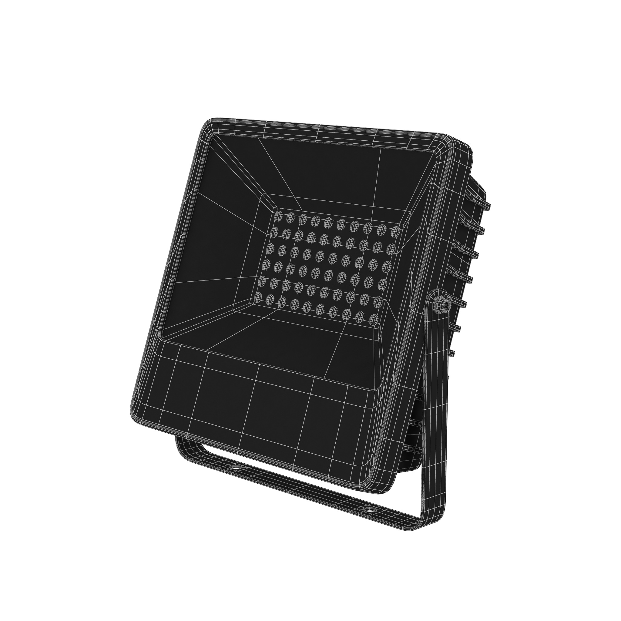 White Flood Light 3D model_7