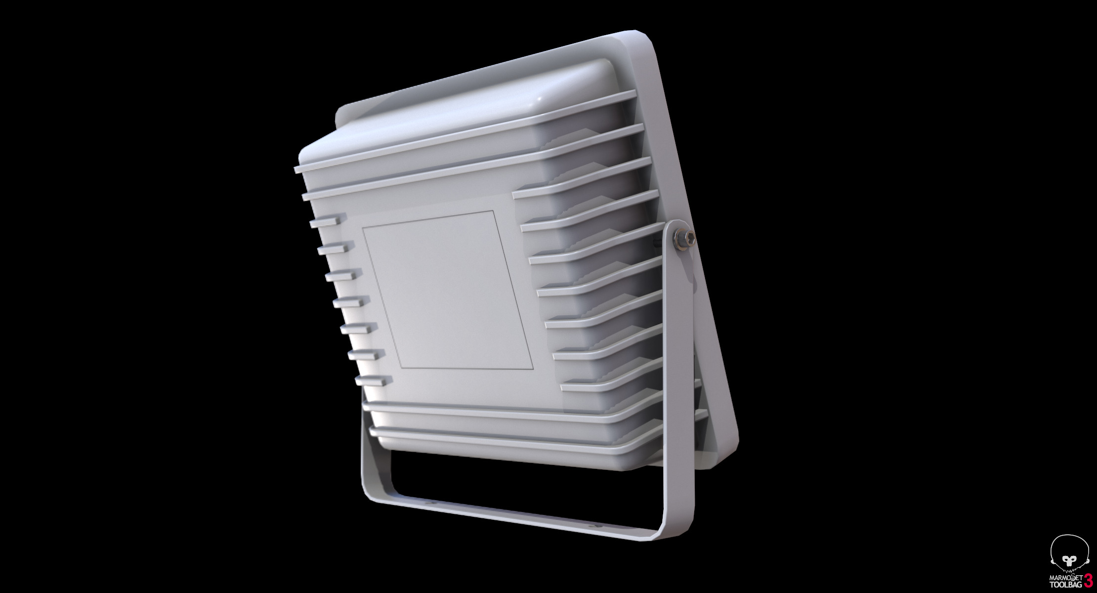 White Flood Light 3D model_6