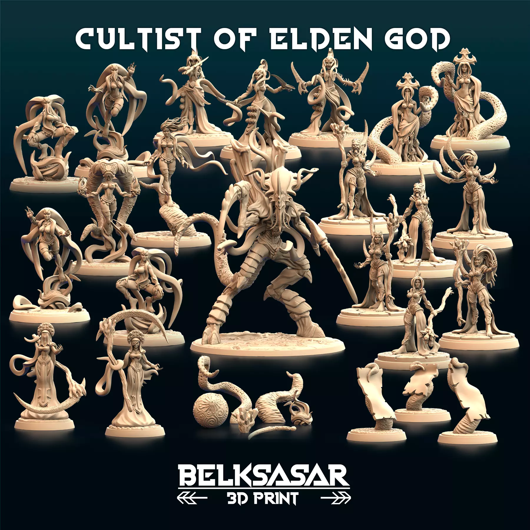 Cultist of elden god - Arcanist 3D print model_0