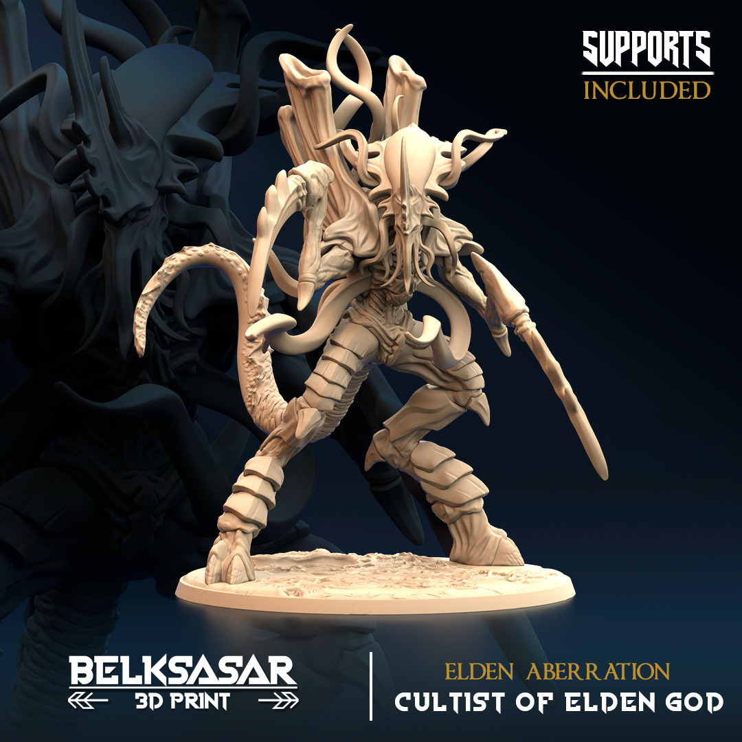 Cultist of elden god - Arcanist 3D print model_3