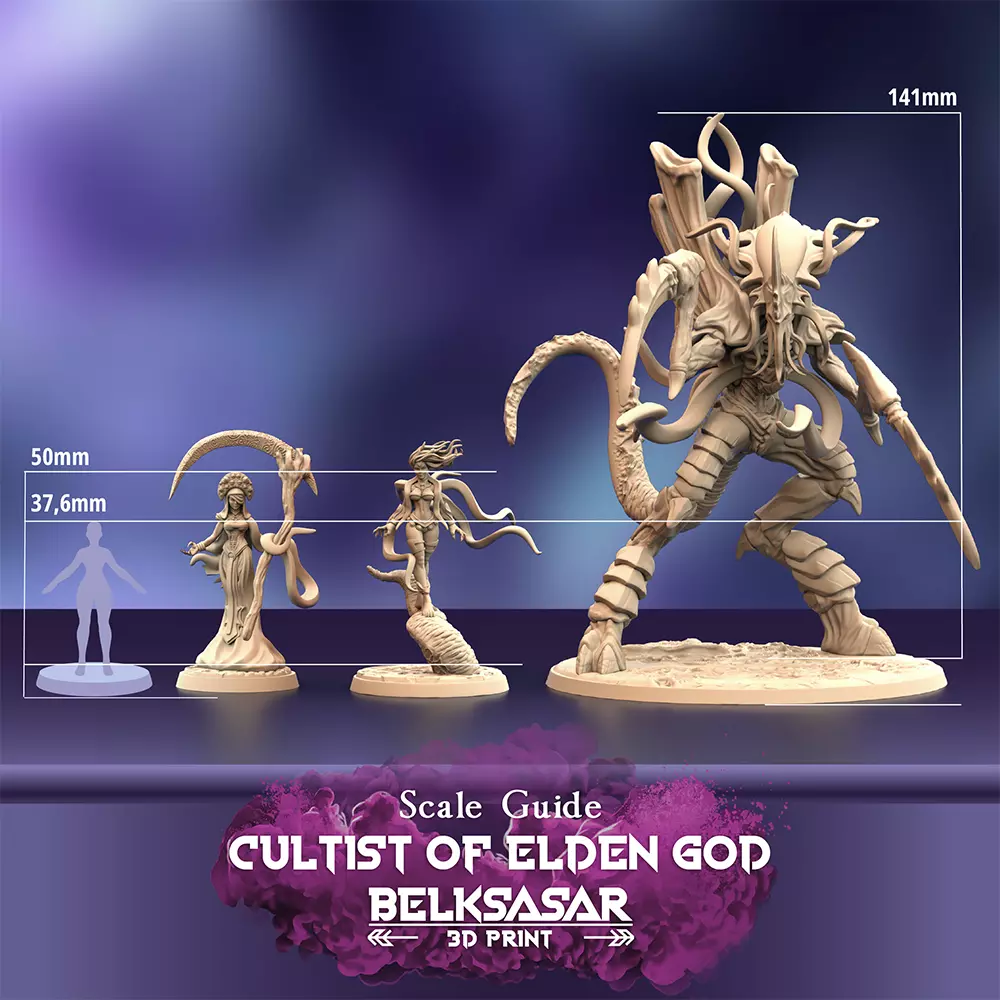 Cultist of elden god - Arcanist 3D print model_1