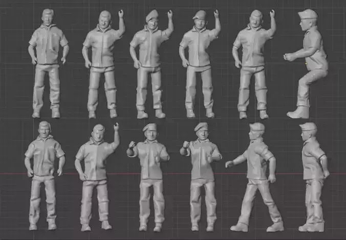Modern Royal Navy figures 12 poses