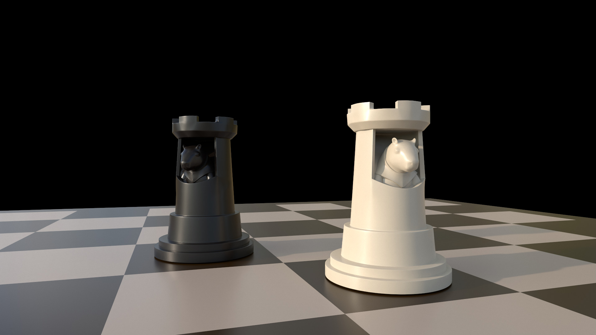 Capybara Tower Rook Chess 3D print model_7
