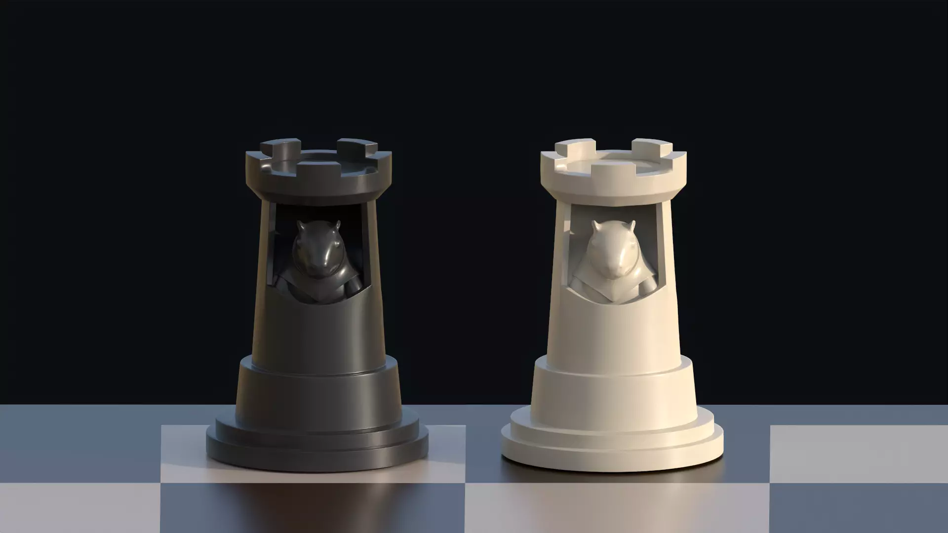 Capybara Tower Rook Chess 3D print model_0