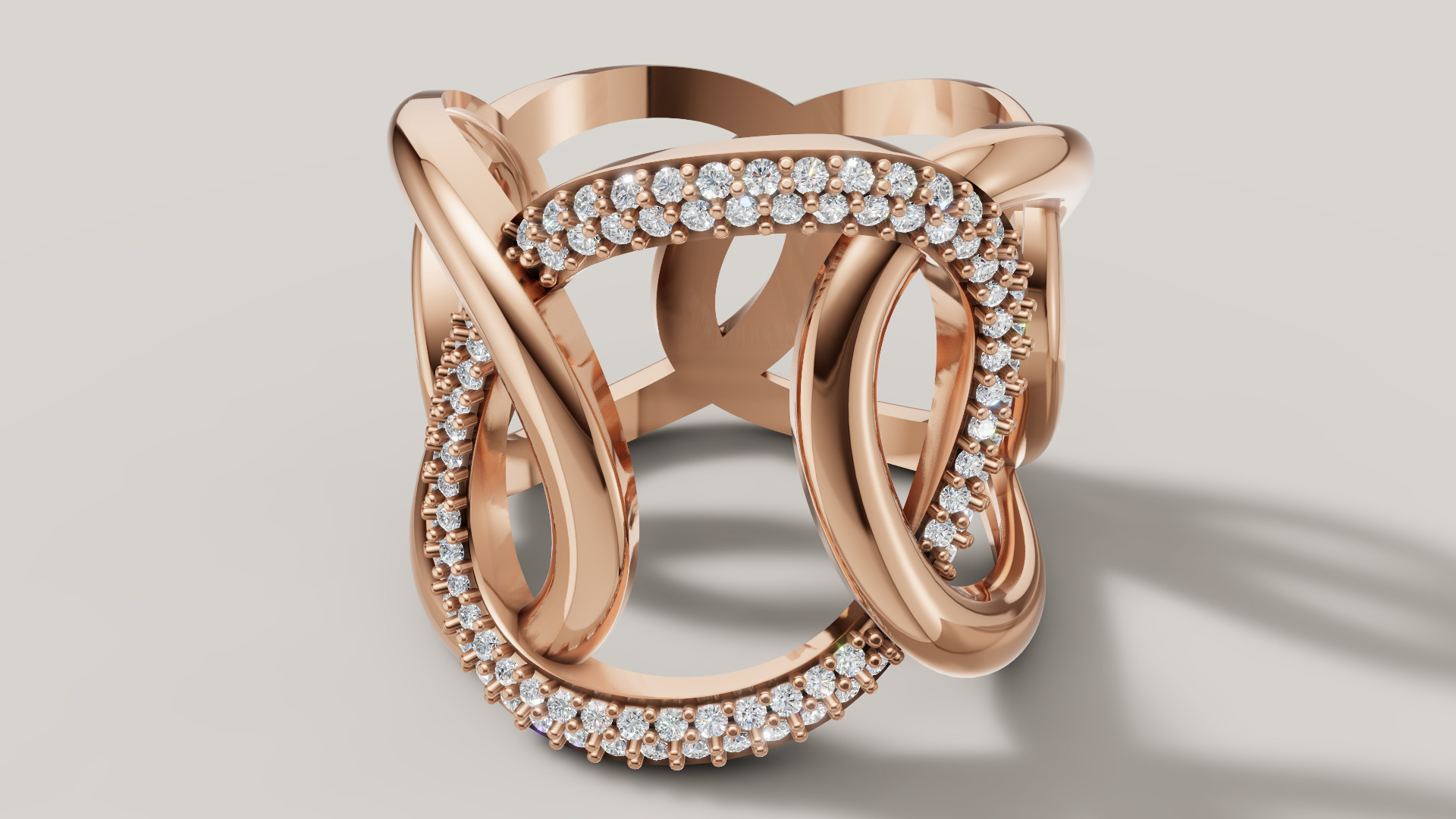 Women Ring 3D print model C 92 3D print model_26