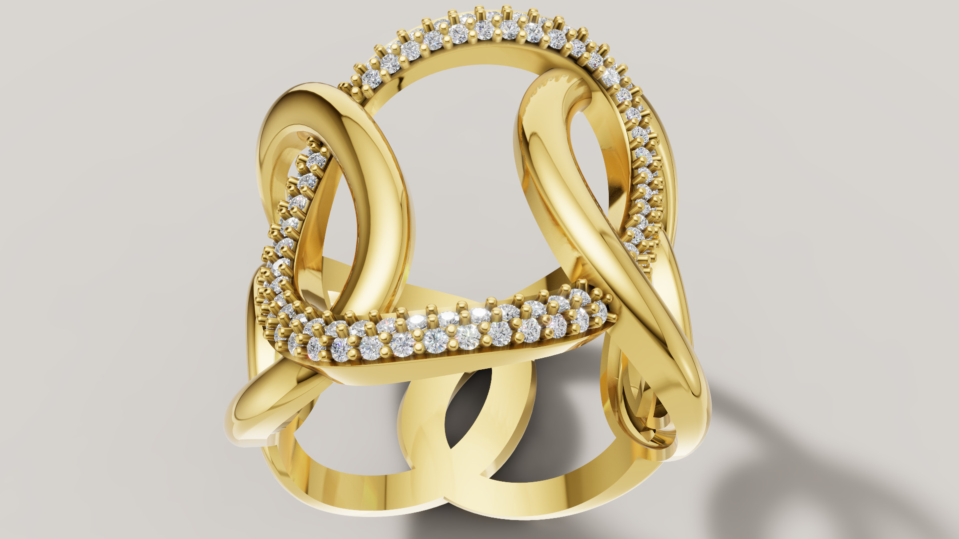 Women Ring 3D print model C 92 3D print model_3