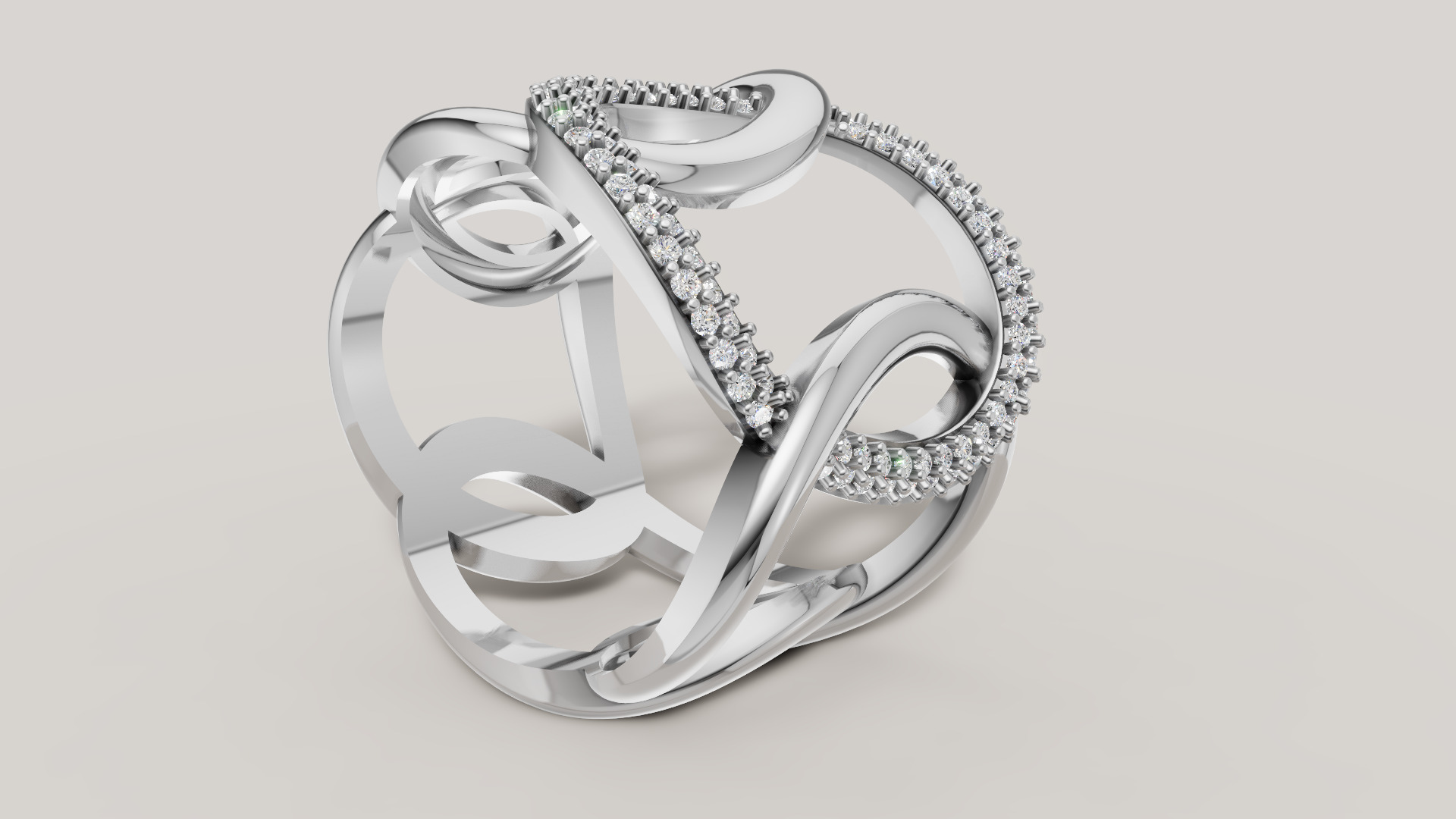 Women Ring 3D print model C 92 3D print model_23