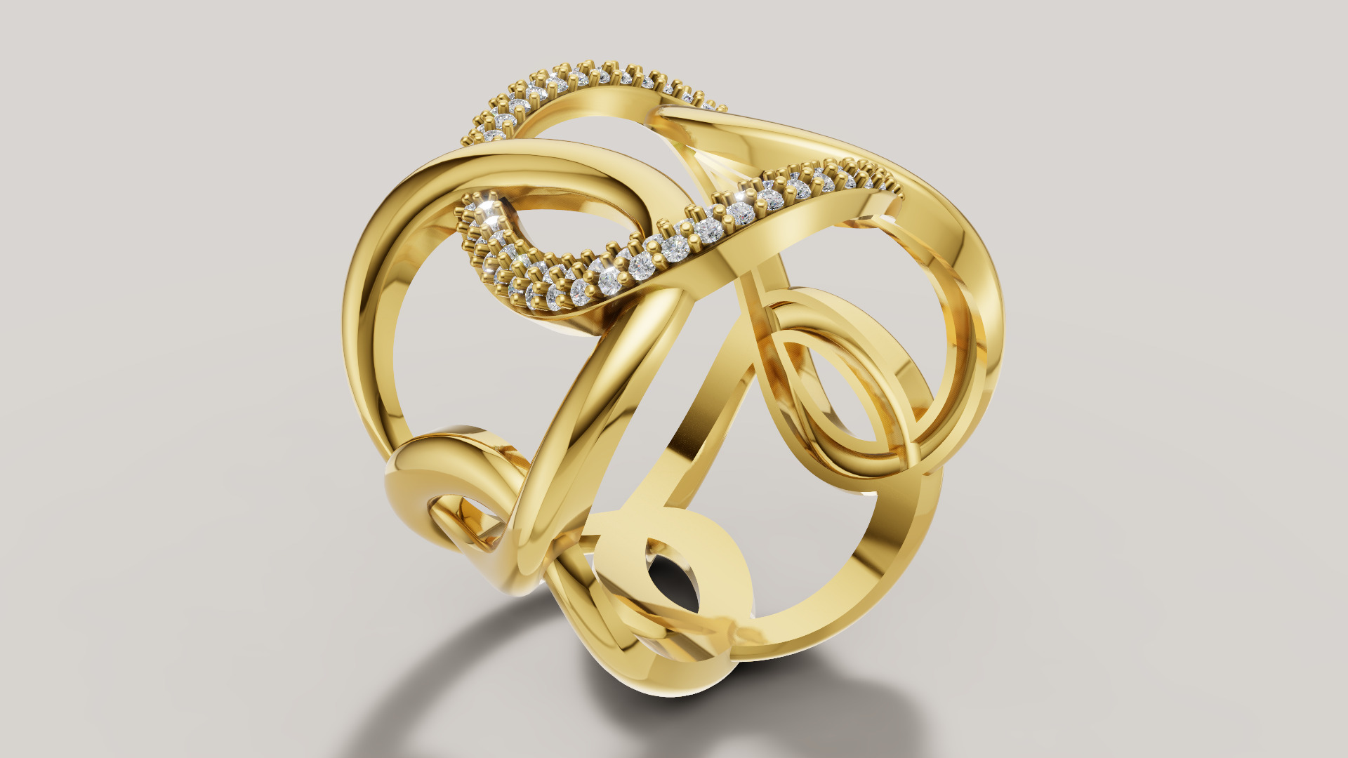 Women Ring 3D print model C 92 3D print model_7