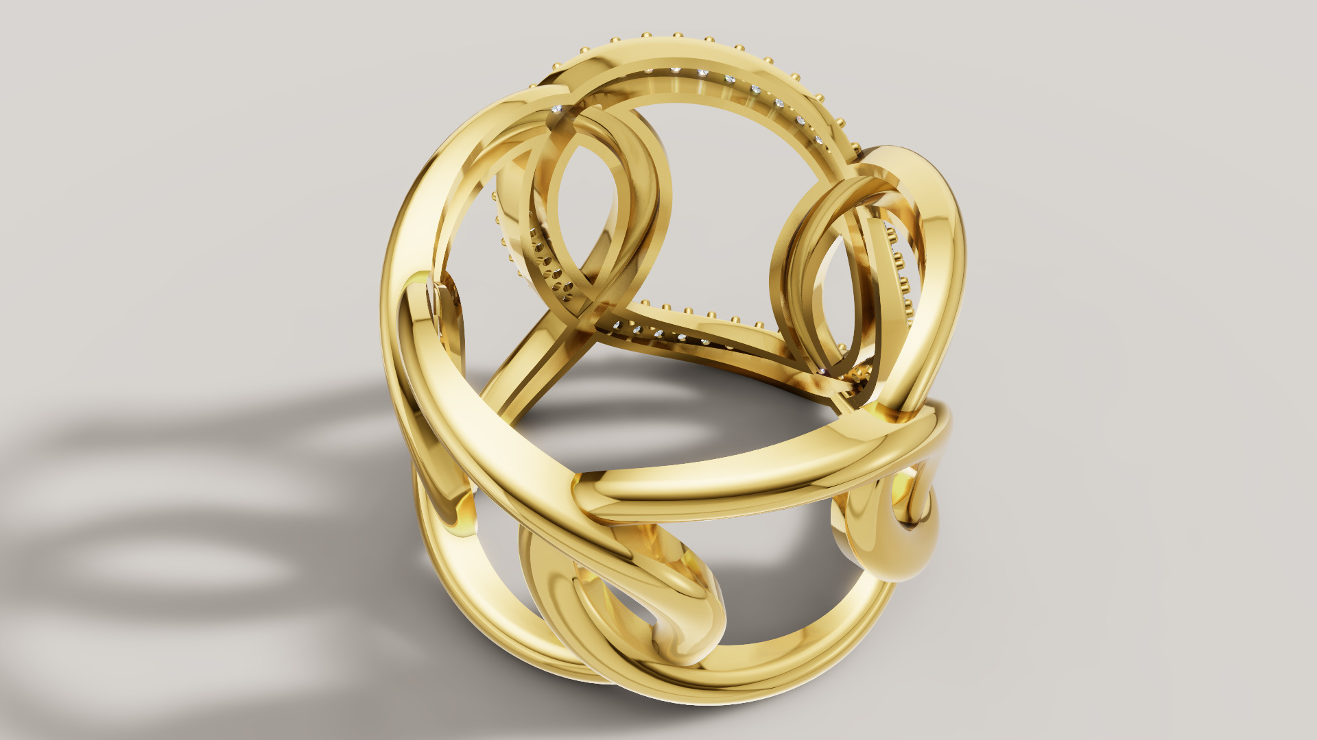 Women Ring 3D print model C 92 3D print model_12