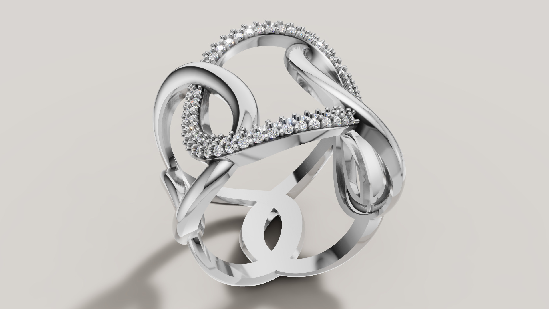 Women Ring 3D print model C 92 3D print model_16