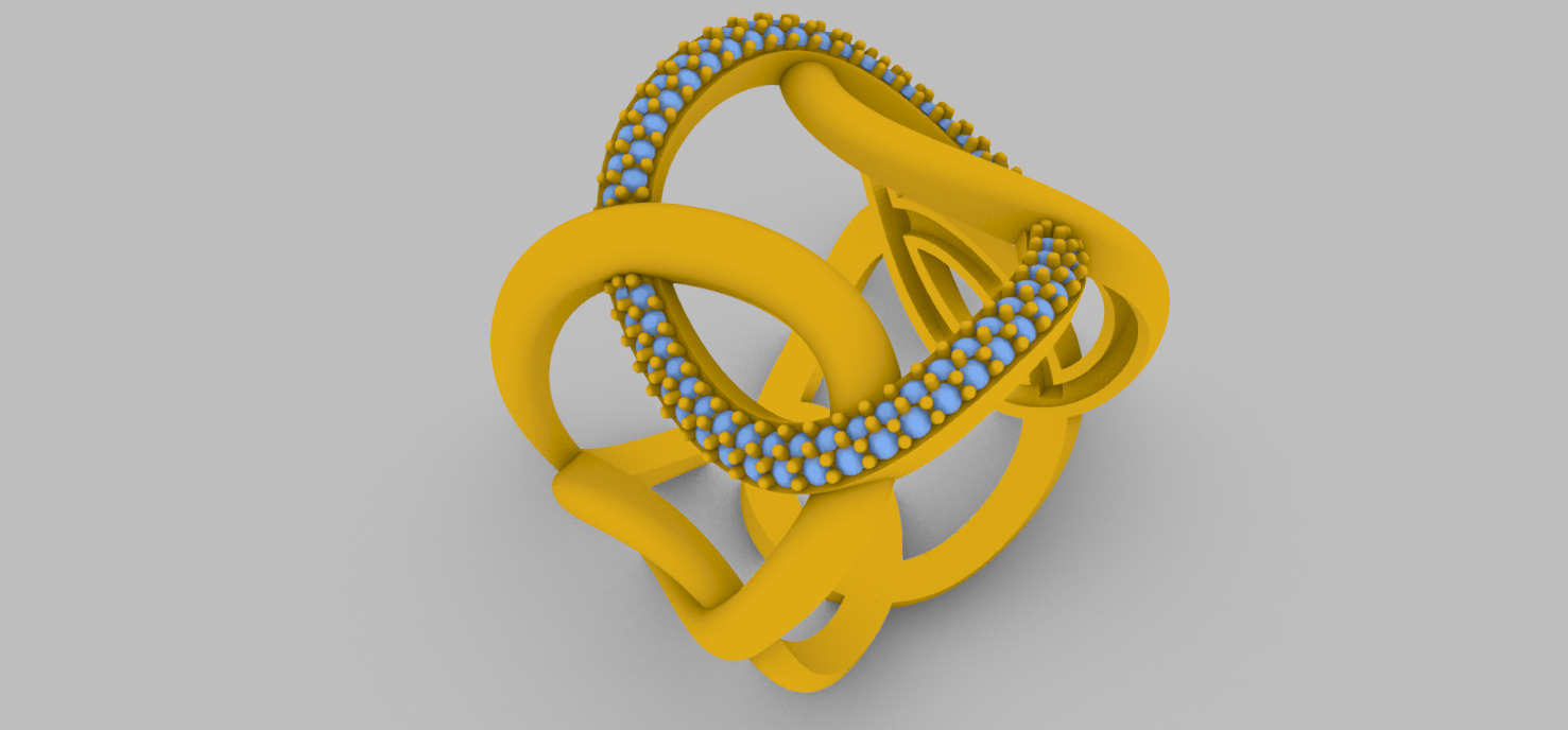 Women Ring 3D print model C 92 3D print model_35