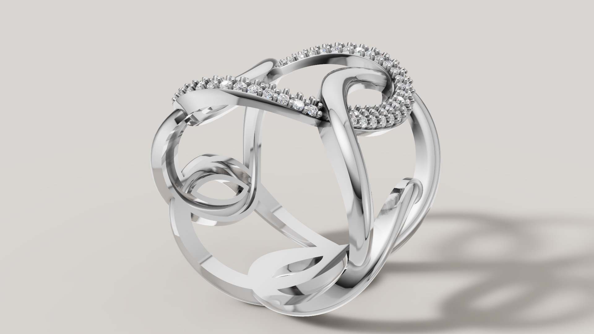 Women Ring 3D print model C 92 3D print model_18