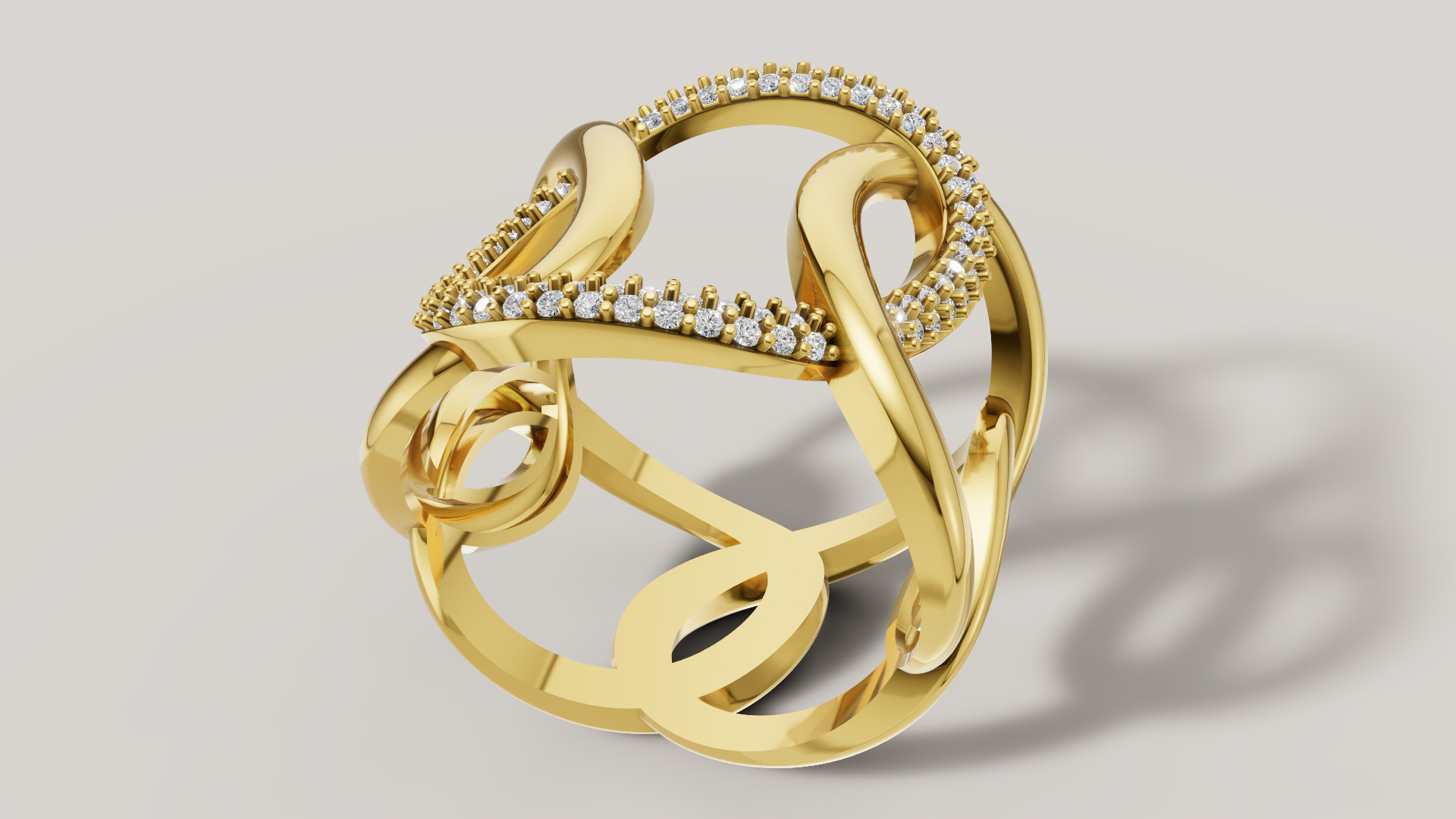 Women Ring 3D print model C 92 3D print model_1
