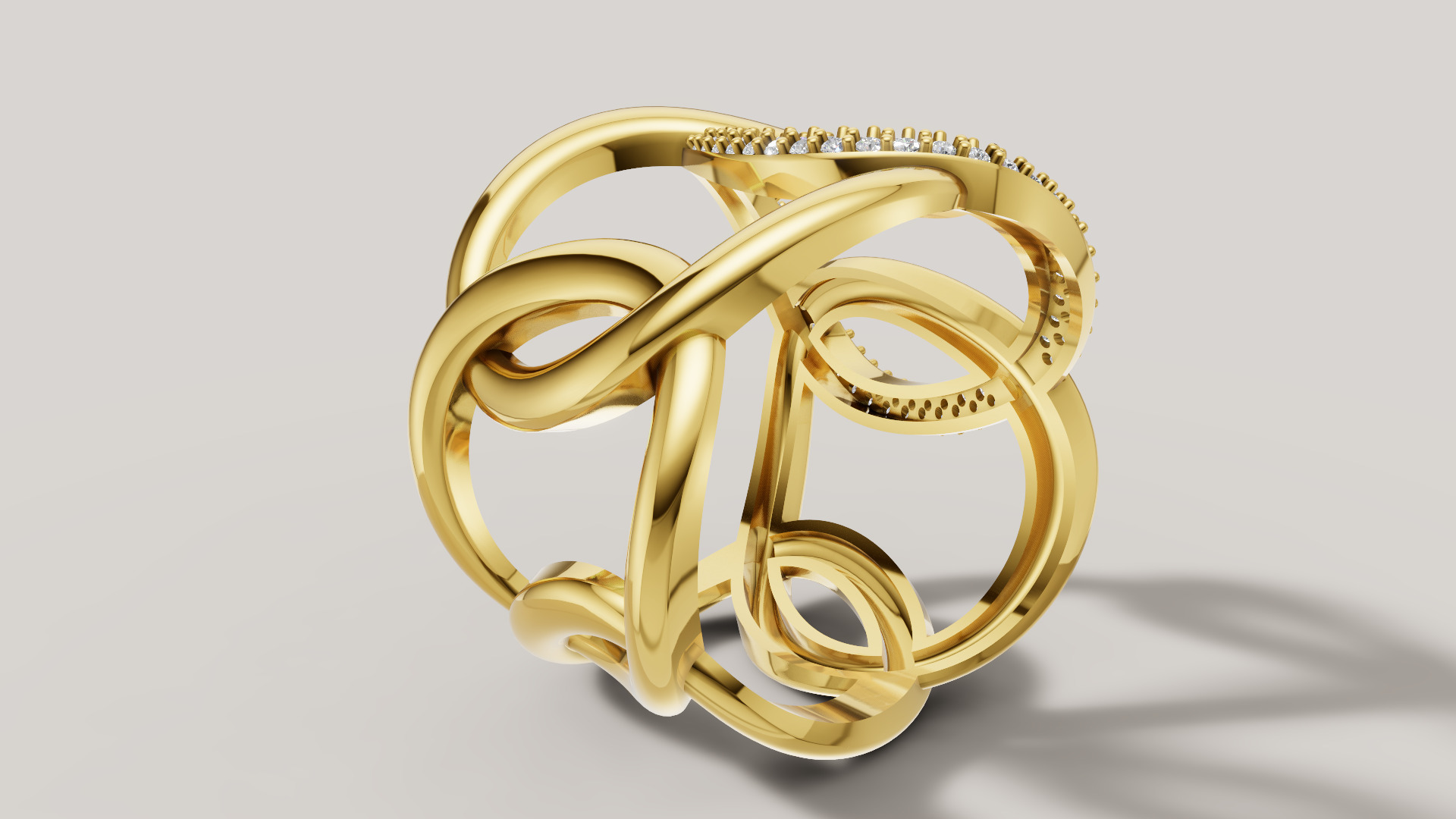 Women Ring 3D print model C 92 3D print model_9