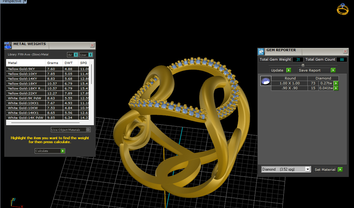 Women Ring 3D print model C 92 3D print model_31