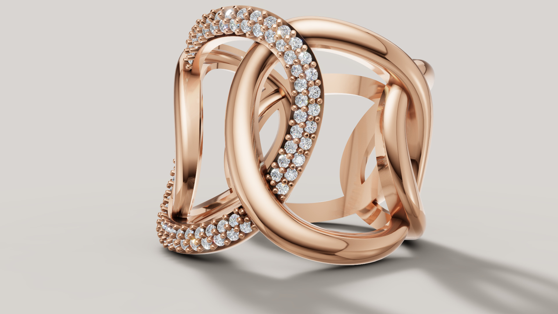 Women Ring 3D print model C 92 3D print model_29
