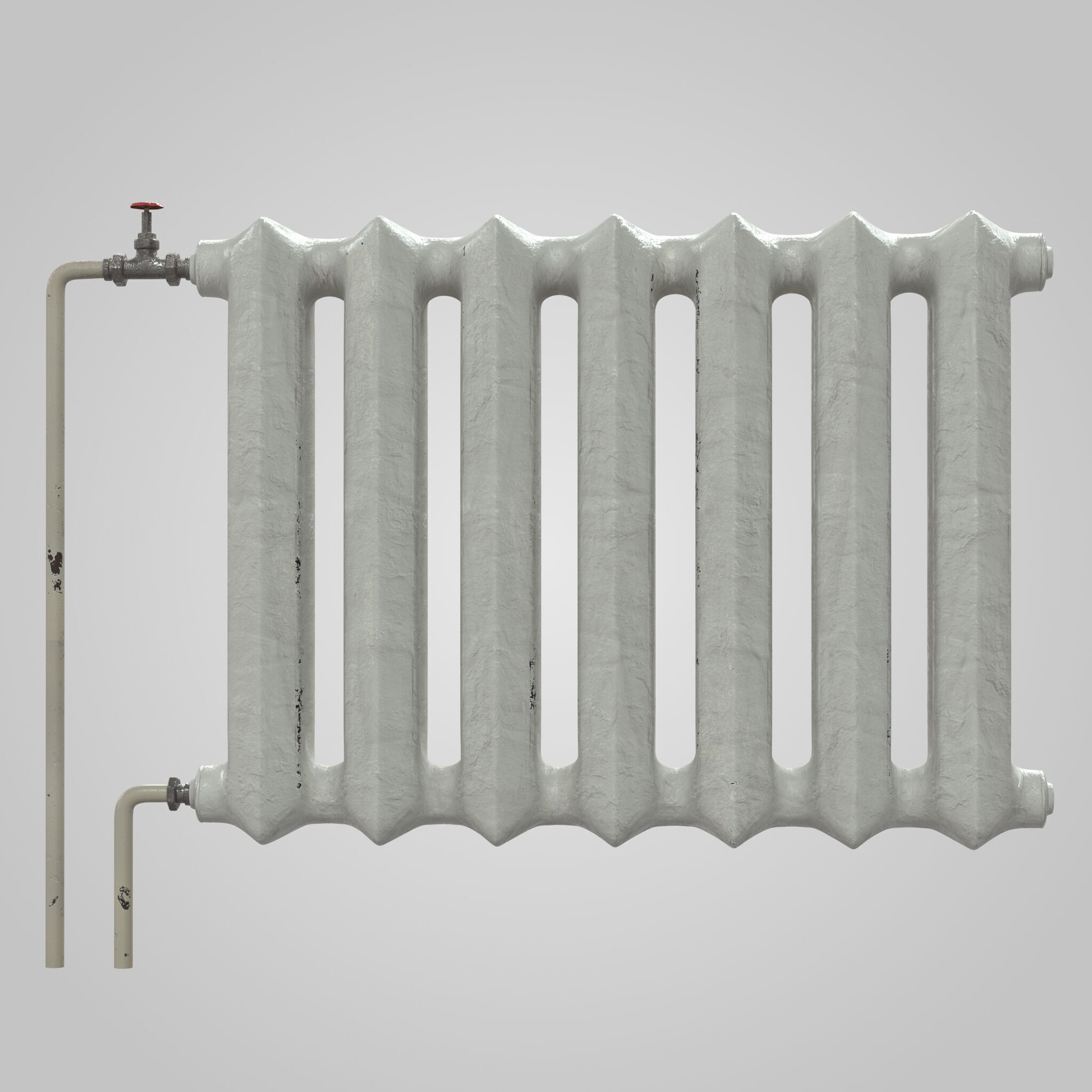 Old Radiator Low-poly 3D model_3