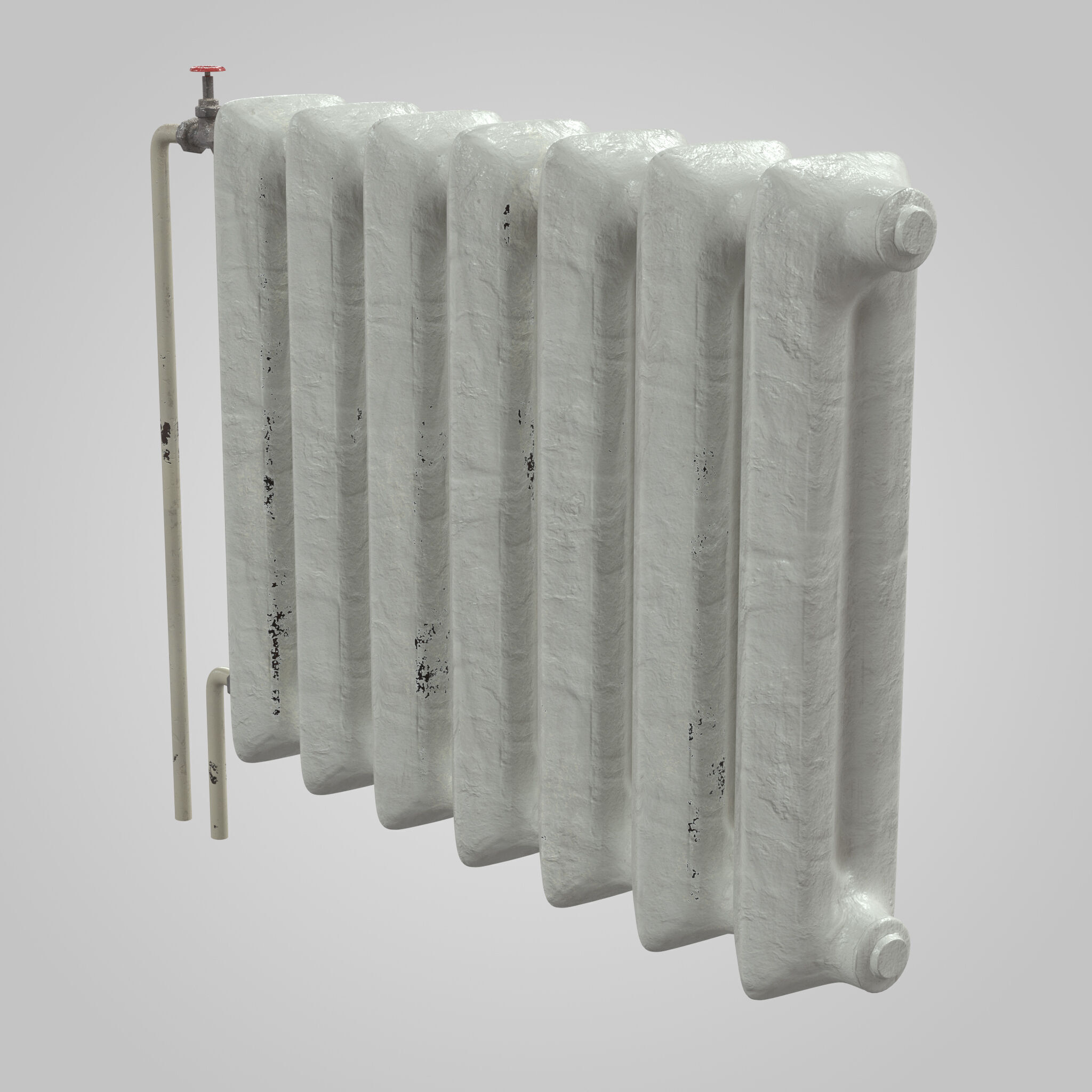 Old Radiator Low-poly 3D model_2