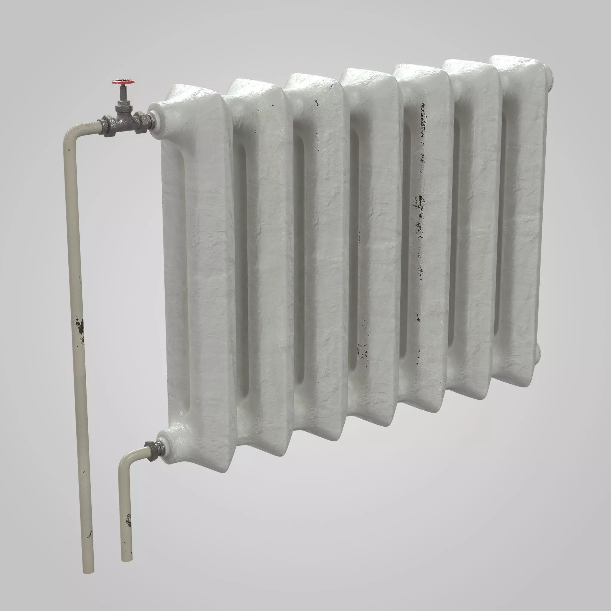 Old Radiator Low-poly 3D model_0