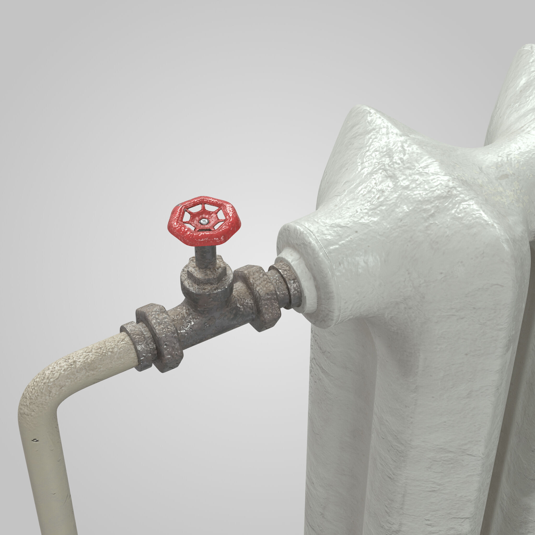 Old Radiator Low-poly 3D model_5