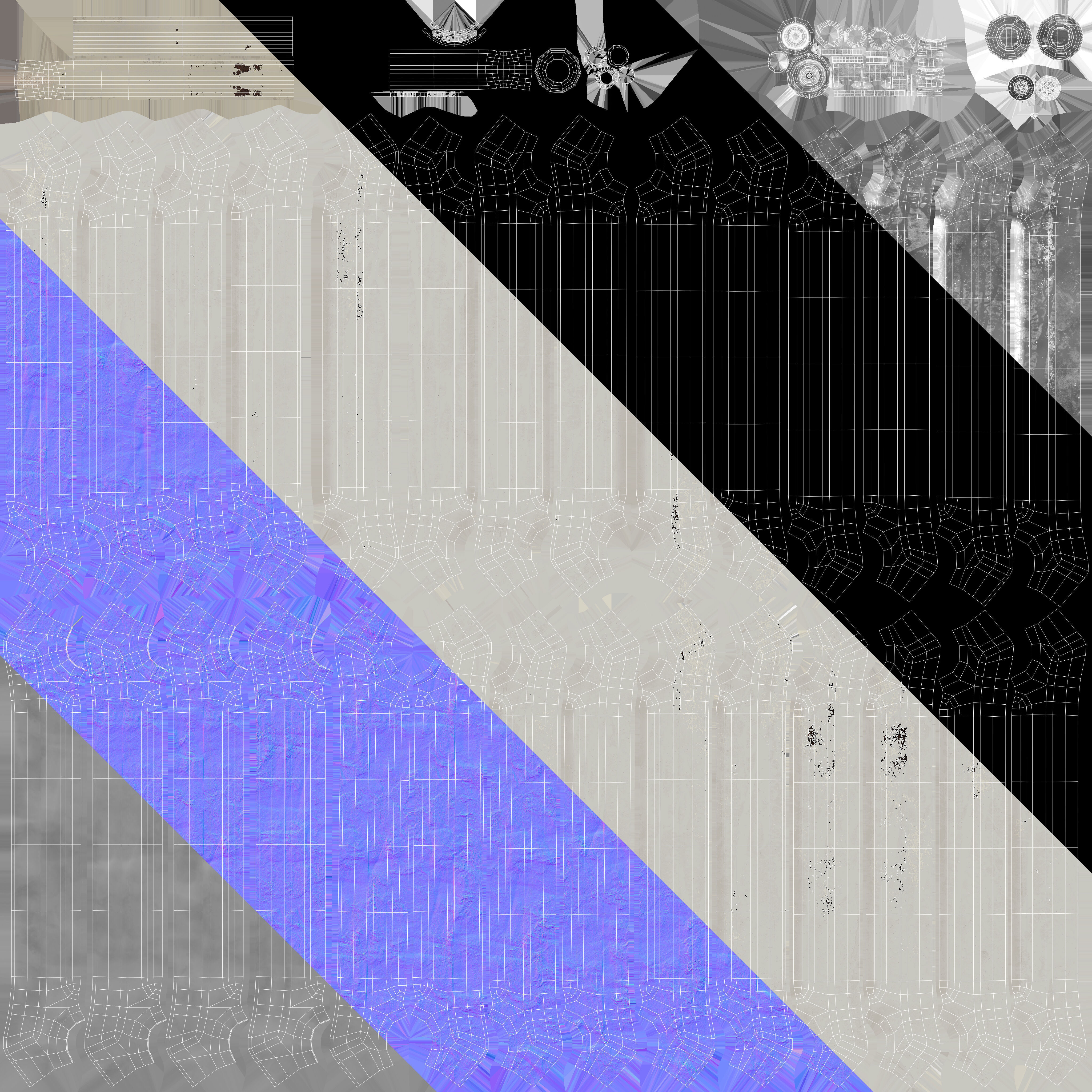 Old Radiator Low-poly 3D model_11