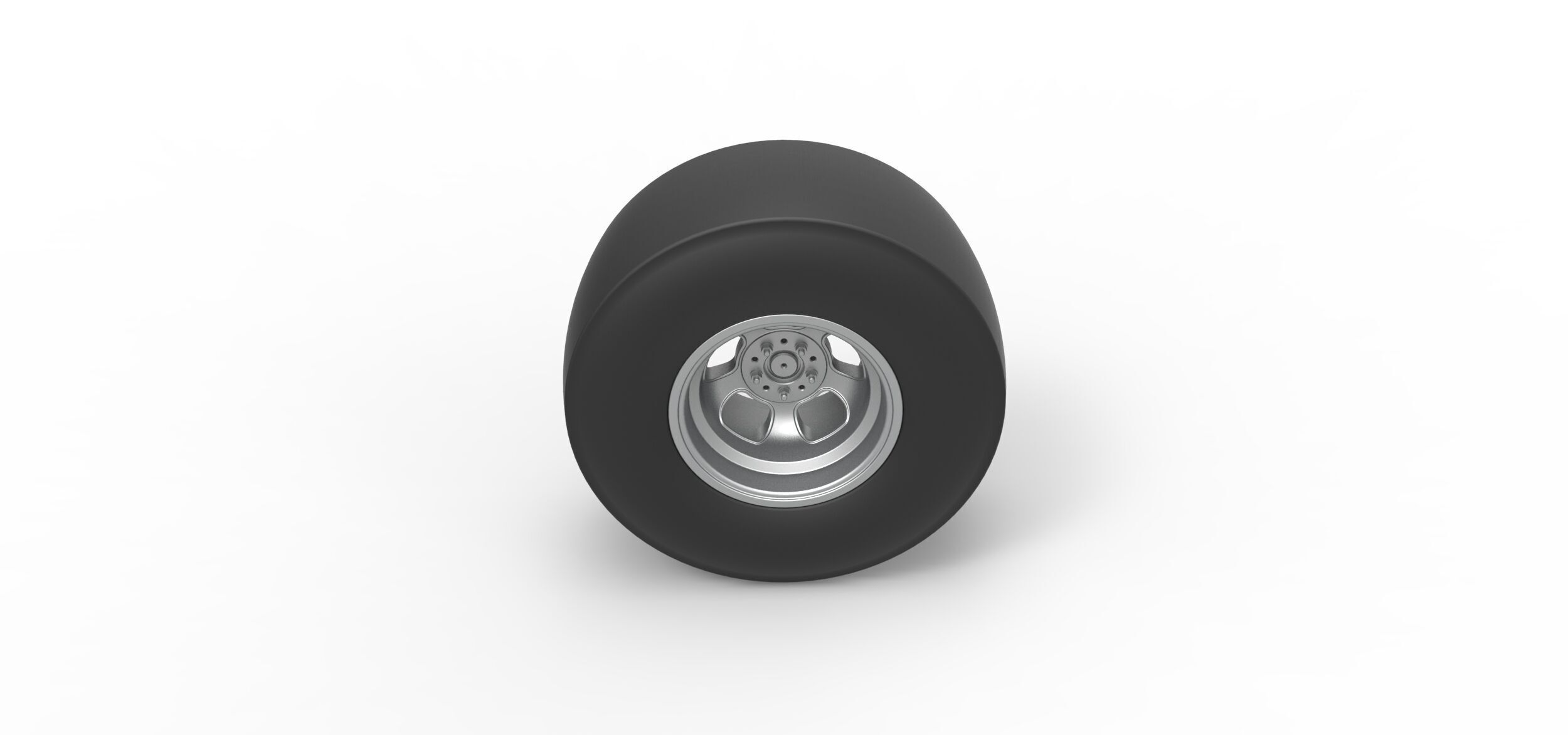 Rear wheel of vintage dragster Version 2 Scale 1 to 25 3D print model_5