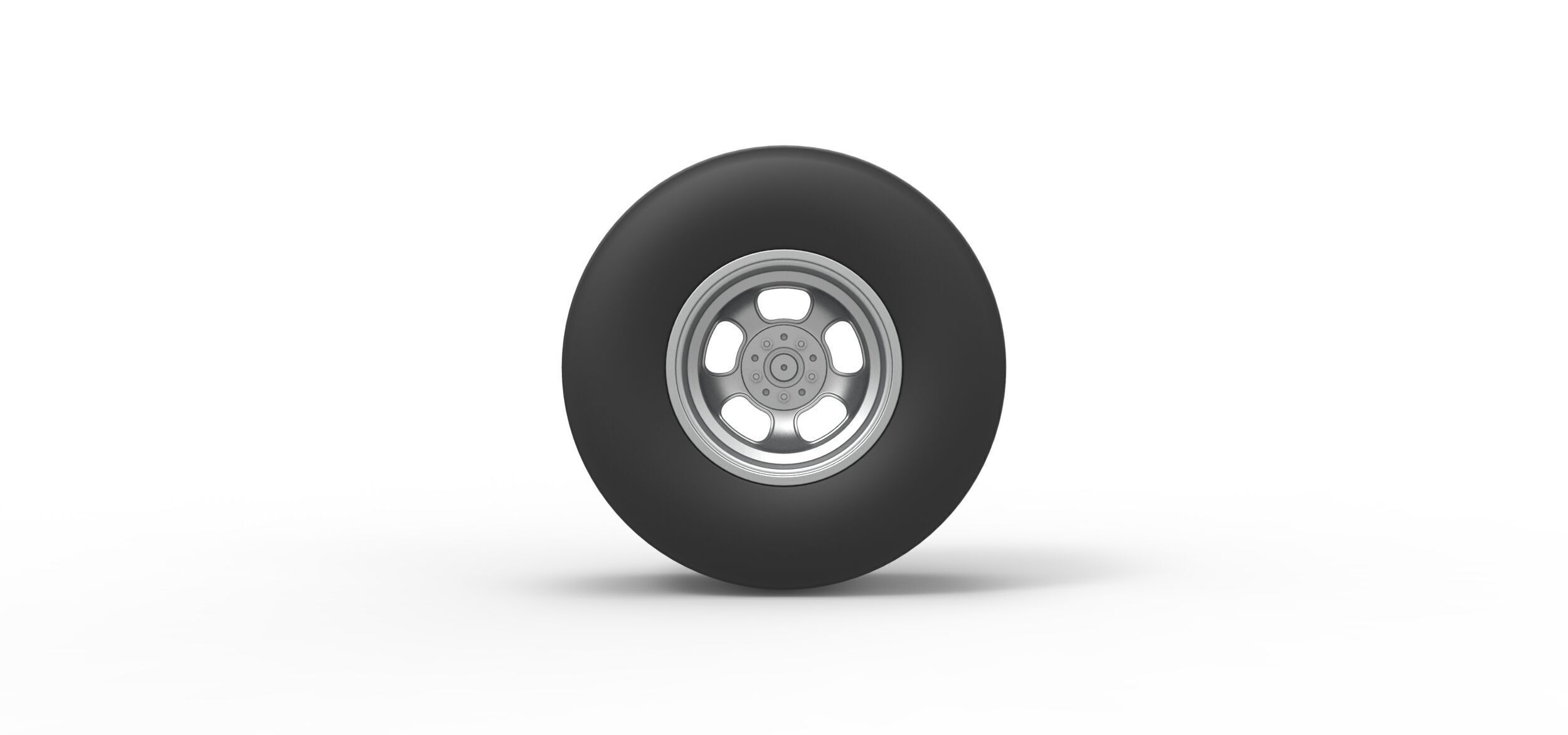 Rear wheel of vintage dragster Version 2 Scale 1 to 25 3D print model_4