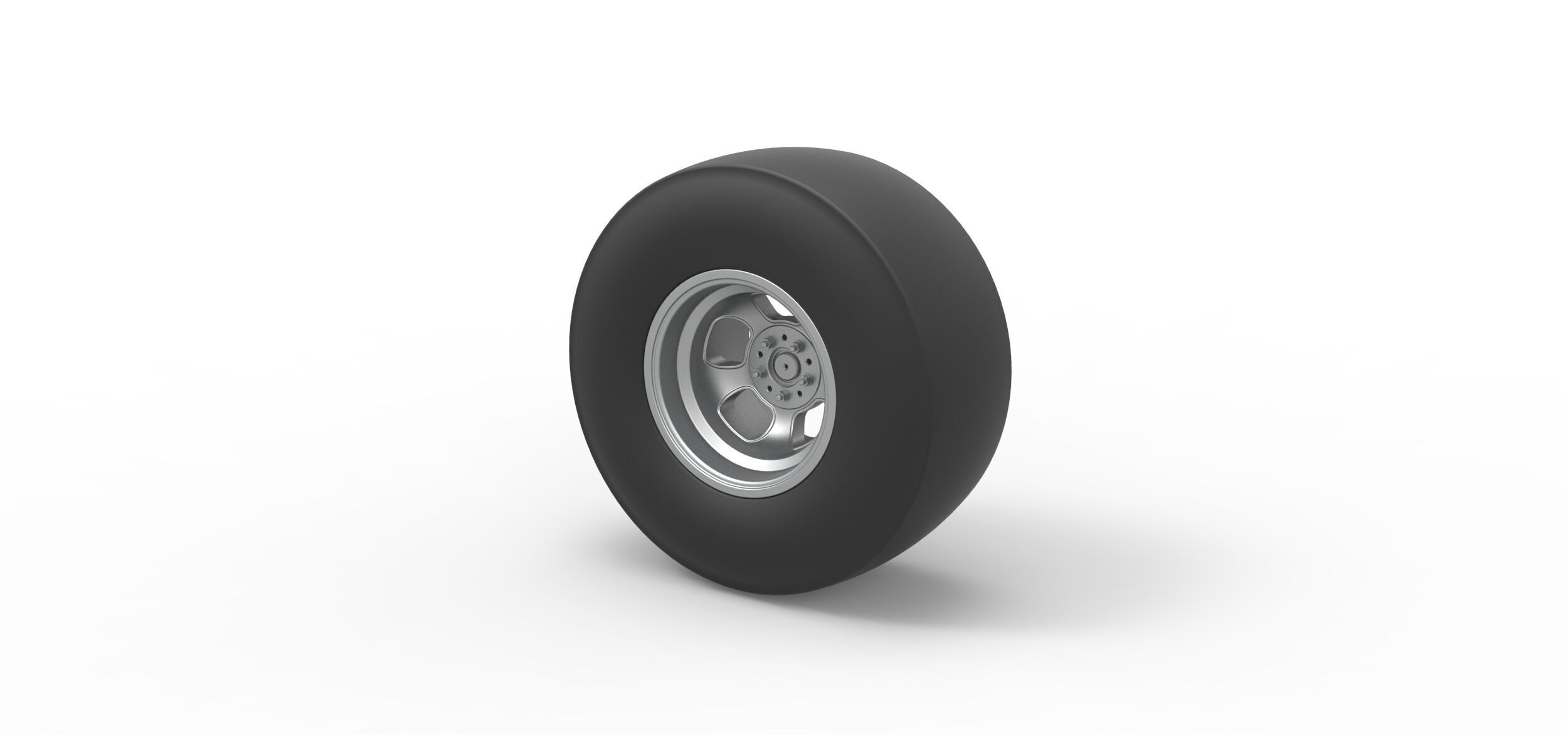 Rear wheel of vintage dragster Version 2 Scale 1 to 25 3D print model_6