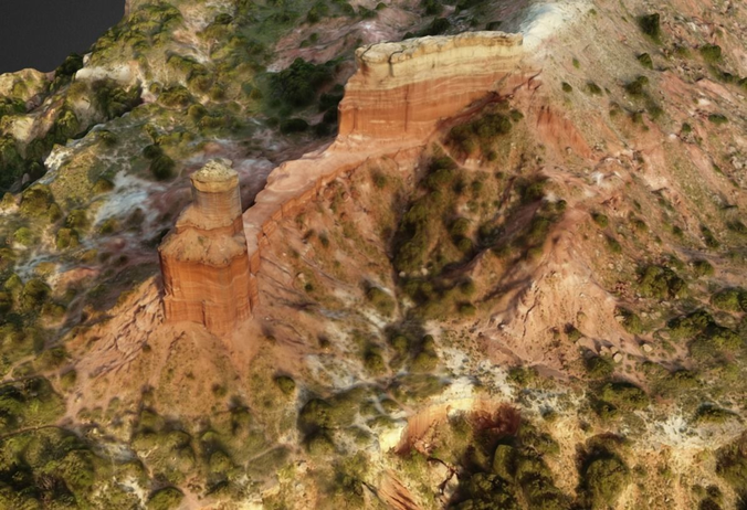 Lighthouse Rock in Palo Duro Canyon 3D model