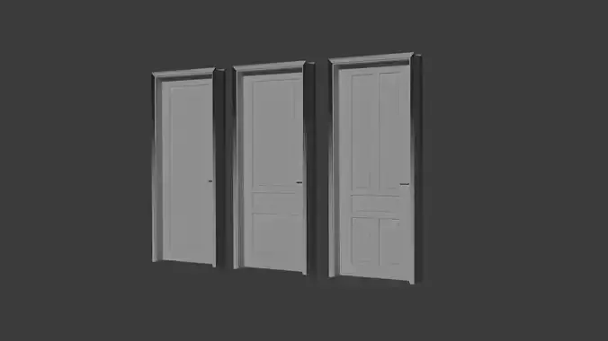 3 Classic 3D Doors  Realistic Architectural and Interior Models 