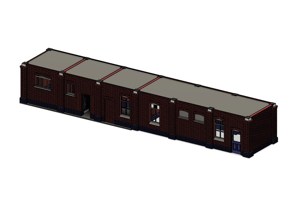 Model Railway Island Platform Building V1 3D print model_19