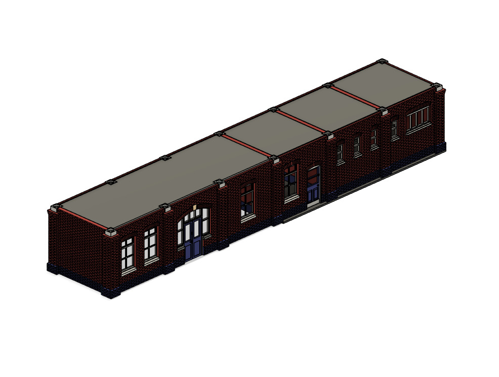 Model Railway Island Platform Building V1 3D print model_25