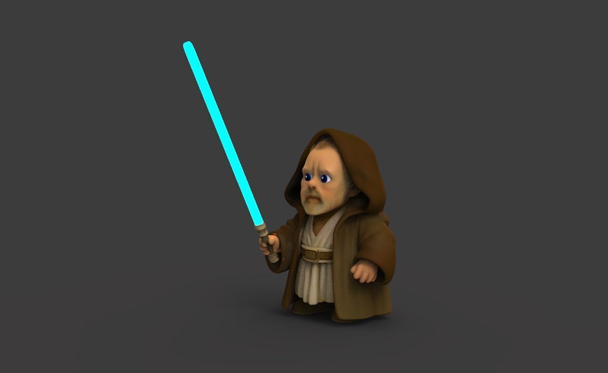 Baby Obiwan 3D print model_4